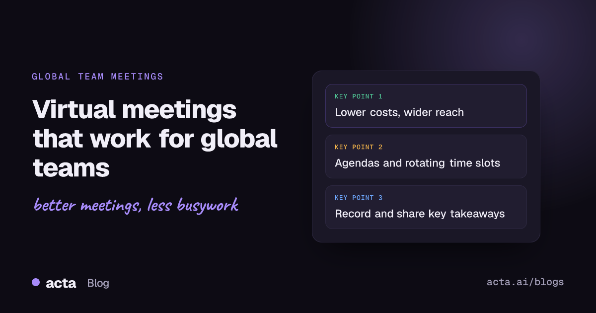 Cover illustration for an article on the benefits of virtual meetings and tips for running them with global teams