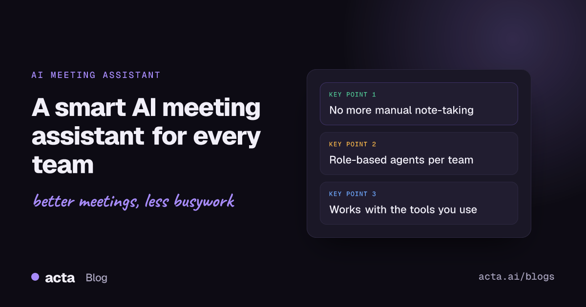 Cover illustration for an article on using a smart AI meeting assistant to take notes and follow up
