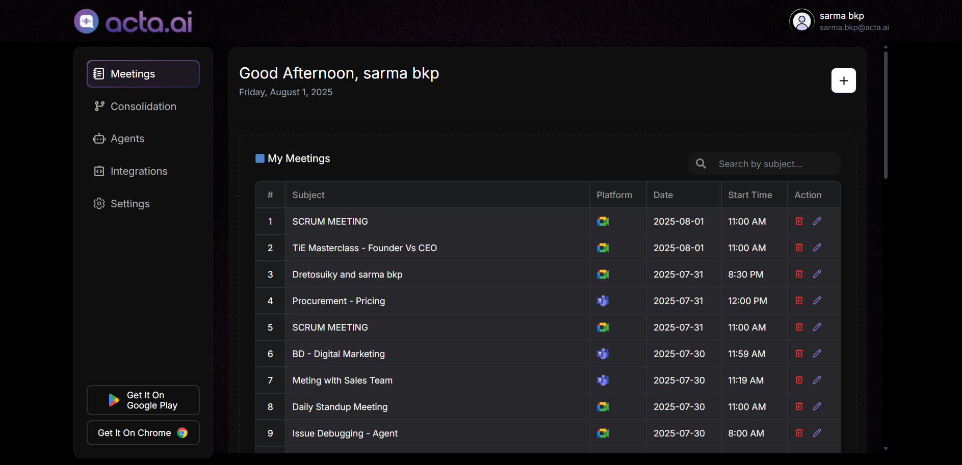 App screenshot